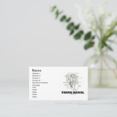 Denken Sie Nieren (Niere Nephron Nieren) Visitenkarte (Stehend Vorderseite)