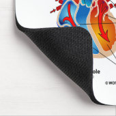 Denken Sie nur an gesundes Herz (Diastole-System) Mousepad (Ecke)