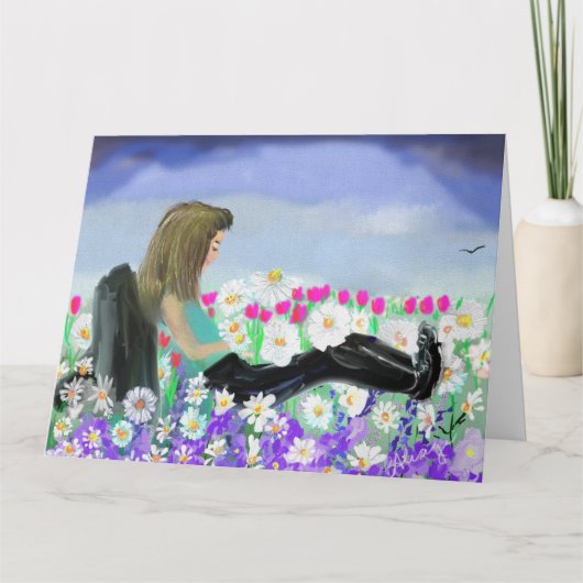 Denken Sie nur an Ihr Daisy Field Karte (Vorderseite)