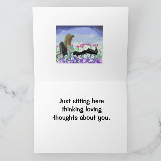 Denken Sie nur an Ihr Daisy Field Karte (Innenseite)