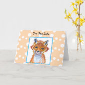 Denken Sie nur an Sie, Wasserfarbenfox nenne mich Karte (Gelbe Blume)