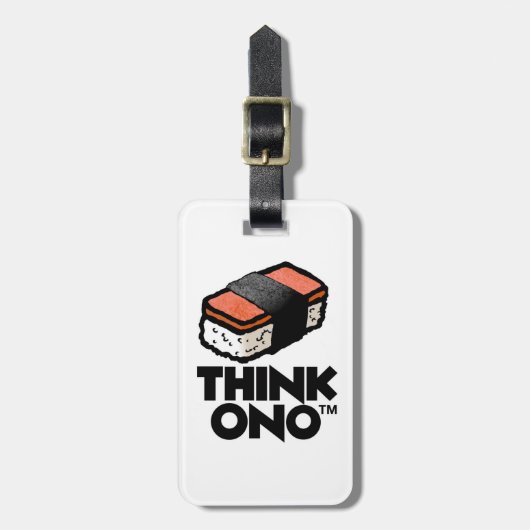 Denken Sie Ono #1 Hormel Spam Musubi Imbiss Gepäckanhänger (Vorderseite vertikal)