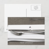 Denken Sie optimistisch, Boss Day Postkarte (Vorne/Hinten)