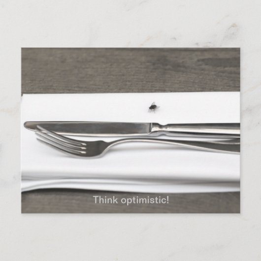 Denken Sie optimistisch, Boss Day Postkarte (Vorderseite)