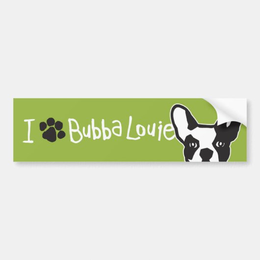 Denken Sie Pawsitive Bubba Autoaufkleber (Vorne)