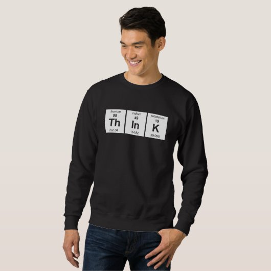Denken Sie Periodensystem Sweatshirt (Vorne ganz)