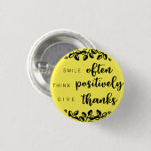 Denken Sie positiv Button (Vorne & Hinten)