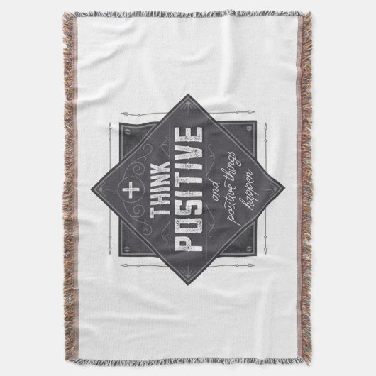 Denken Sie Positiv Decke (Vorderseite Vertikal)