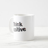 Denken Sie Positiv Kaffeetasse (Vorderseite Links)
