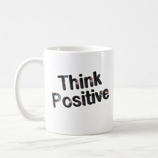 Denken Sie Positiv Kaffeetasse (Links)