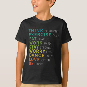 Denken Sie positive Bestätigungs-Inspirations-Moti T-Shirt