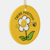 Denken Sie positive Verzierung der Bienen-TTC Keramik Ornament (Rechts)