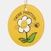 Denken Sie positive Verzierung der Bienen-TTC Keramik Ornament (Links)