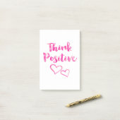 Denken Sie positives Aquarell-Zitat Post-it Klebezettel (Auf Schreibtisch)