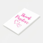 Denken Sie positives Aquarell-Zitat Post-it Klebezettel (angewinkelt)