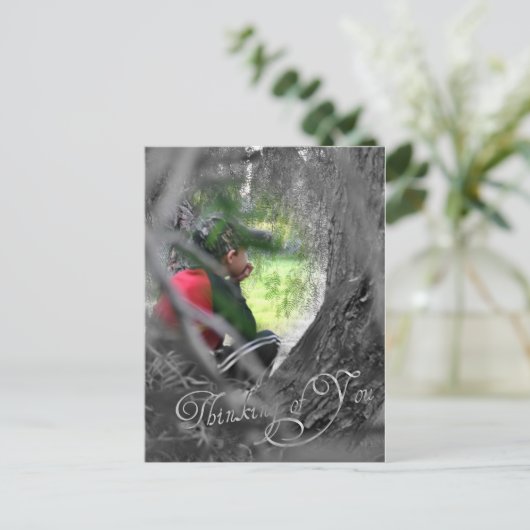 Denken Sie Postkarte (Stehend Vorderseite)