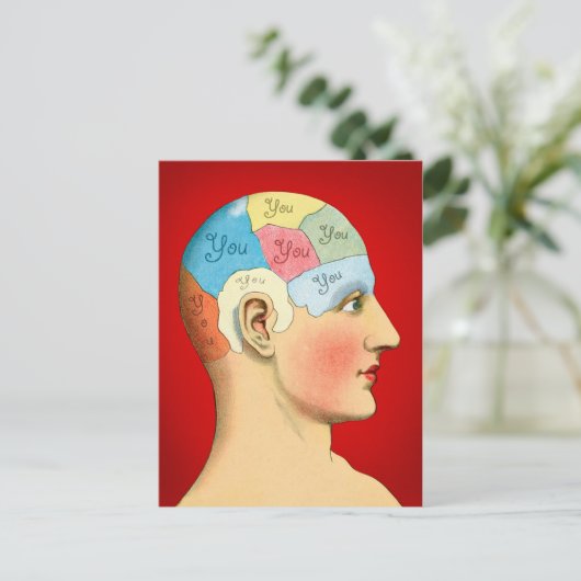 Denken Sie Postkarte (Stehend Vorderseite)