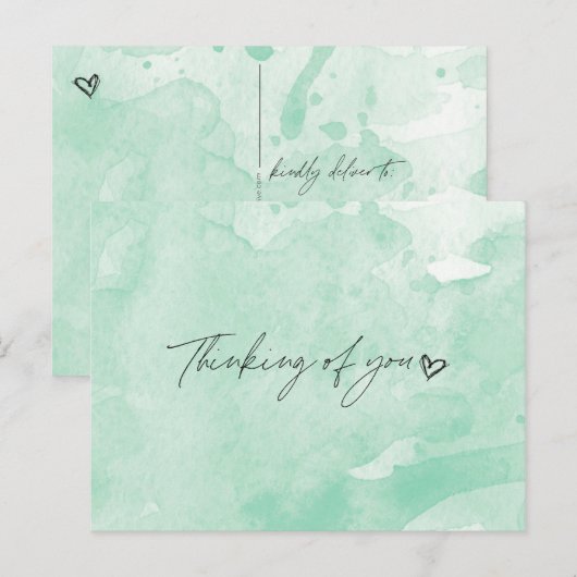 Denken Sie Postkarte (Vorne/Hinten)