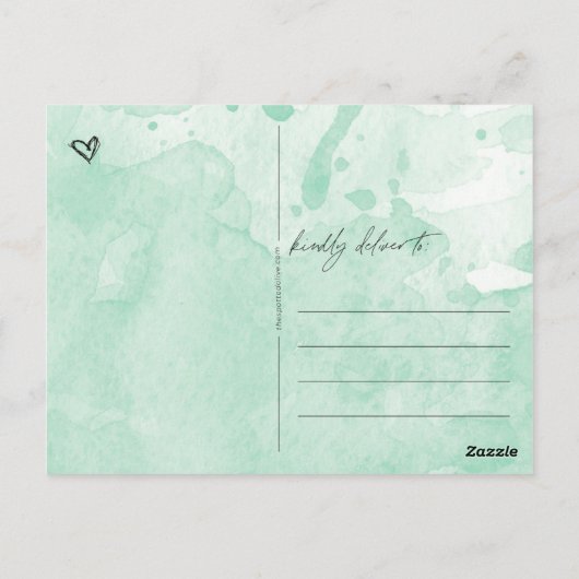 Denken Sie Postkarte (Rückseite)