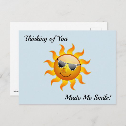 Denken Sie Postkarte (Vorne/Hinten)