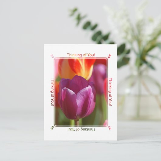 Denken Sie Postkarte (Stehend Vorderseite)