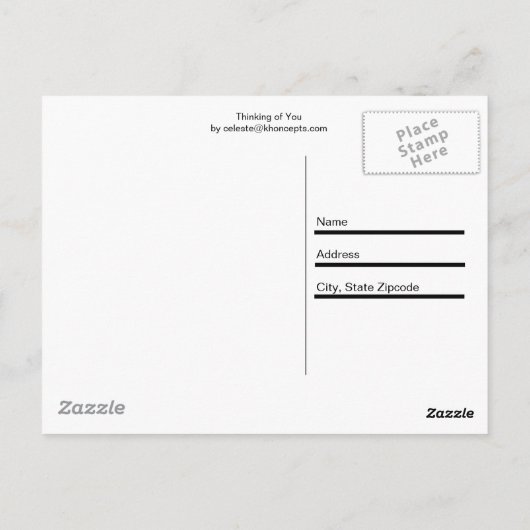 Denken Sie Postkarte (Rückseite)