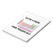 Denken Sie regelmäßig an mich (Periodische Tabelle Notizblock (Rotiert)