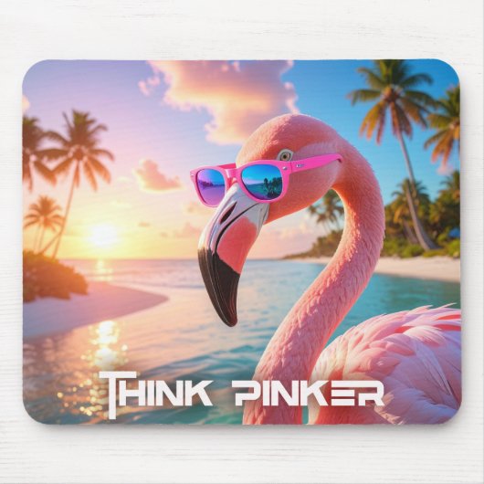 DENKEN SIE ROSA - Flamingo PINK Mousepad (Vorne)