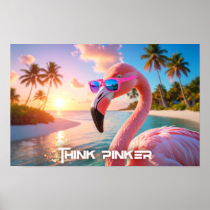 DENKEN SIE ROSA - Flamingo PINK Poster
