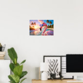 DENKEN SIE ROSA - Flamingo PINK Poster (Heimbüro)