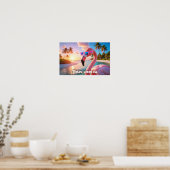 DENKEN SIE ROSA - Flamingo PINK Poster (Küche)