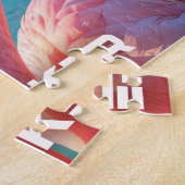 DENKEN SIE ROSA - Flamingo PINK Puzzle (Seite)