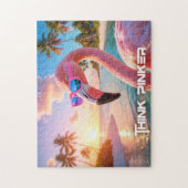 DENKEN SIE ROSA - Flamingo PINK Puzzle (Vertikal)