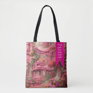 Denken Sie rosa, Liebe rosa, Pink tragen Sie die W Tasche
