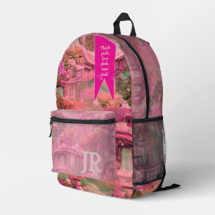 Denken Sie Rosa, lieben Sie Rosa, tragen Sie Rosa  Bedruckter Rucksack
