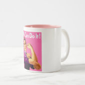 Denken Sie Rosa Zweifarbige Tasse (VorderseiteRechts)