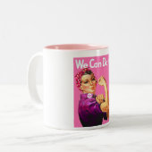 Denken Sie Rosa Zweifarbige Tasse (Vorderseite Links)