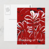 Denken Sie ~ Rote Blätter im Winter Postkarte (Vorne/Hinten)