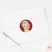 Denken Sie Runder Aufkleber (Umschlag)