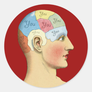 Denken Sie Runder Aufkleber