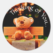 Denken Sie Runder Aufkleber (Vorderseite)