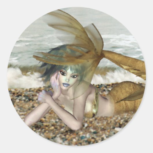 Denken Sie Runder Aufkleber (Vorderseite)