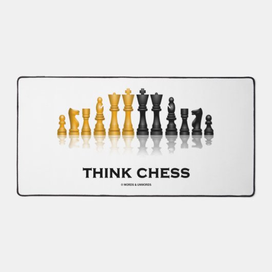 Denken Sie Schach Schach Set Tipps Schreibtischunterlage (Vorderseite)