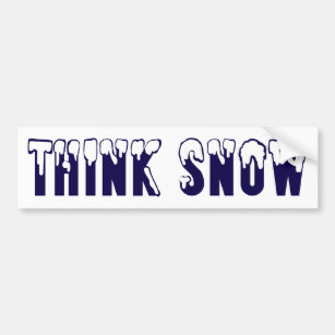 Denken Sie Schnee Autoaufkleber