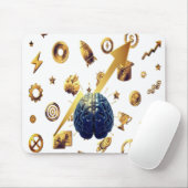 Denken Sie schnell, denken Sie scharf – Brain-Maus Mousepad (Mit Mouse)