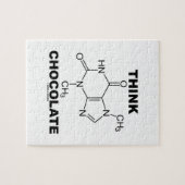 Denken Sie Schokolade (Theobromin-Molekül-Chemie) Puzzle (Horizontal)