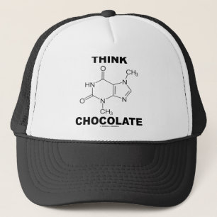 Denken Sie Schokolade (Theobromin-Molekül-Chemie) Truckerkappe