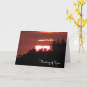 Denken Sie | Schöner Sonnenuntergang Karte (Gelbe Blume)