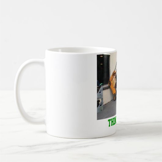 Denken Sie Sicherheit! Kaffeetasse (Links)