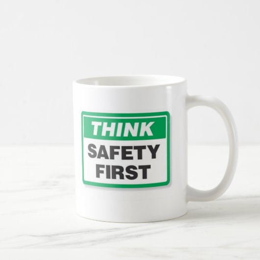Denken Sie Sicherheit Kaffeetasse (Rechts)